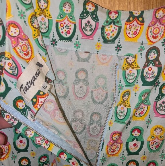 🍍4 for $100🍍 Tatyana Multicolor Matryoshka Doll Print Dress - Picture 2 of 3